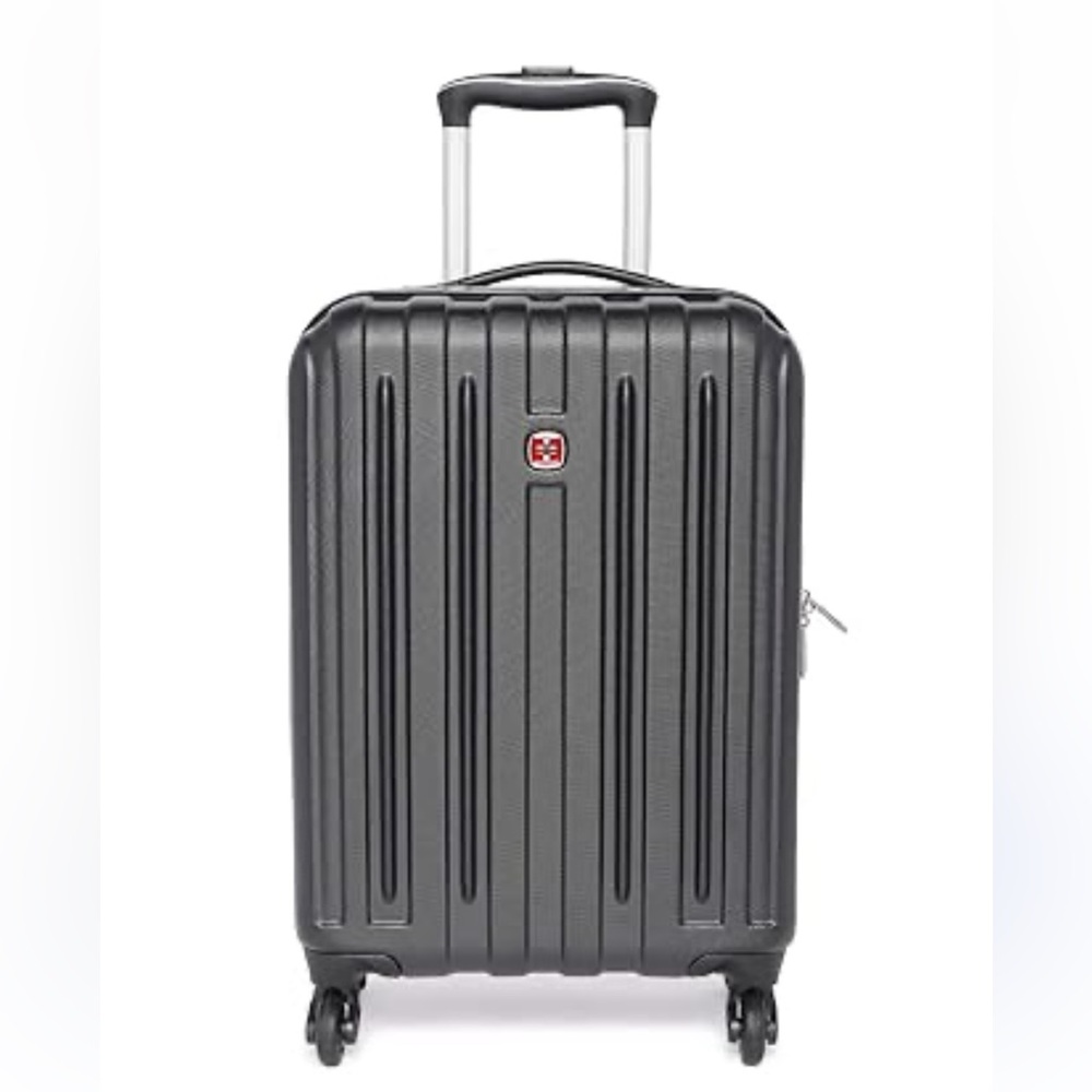 Swiss Gear 19 Inch ABS Expandable Hard Side Spinner Luggage Suitcase (Black)